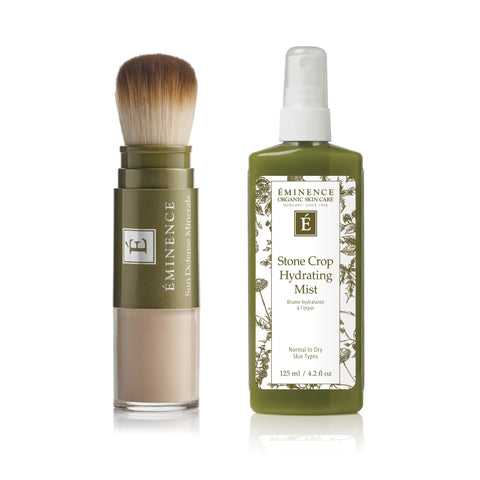 Eminence Organics Sun Defense Minerals Light + Stone Crop Hydrating Mist Bundle