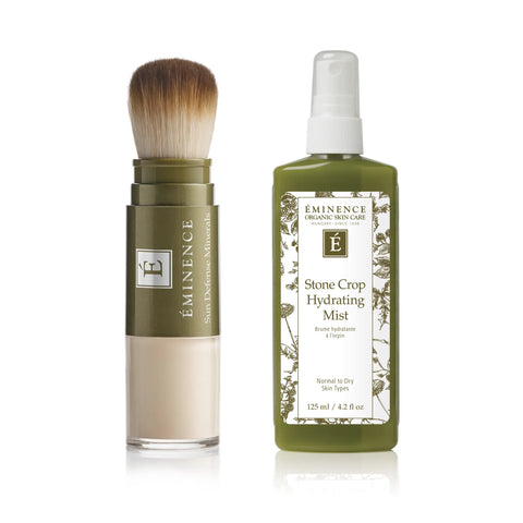 Eminence Organics Sun Defense Minerals Sheer + Stone Crop Hydrating Mist Bundle