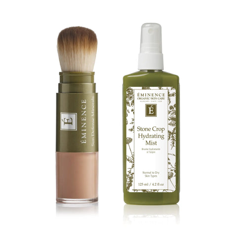 Eminence Organics Sun Defense Minerals Tan + Stone Crop Hydrating Mist Bundle