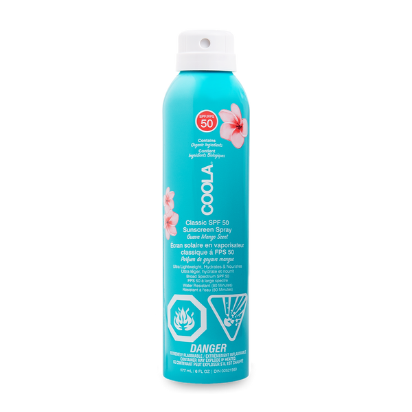 COOLA Classic Body SPF 50 Guava Mango Sunscreen Spray 6oz