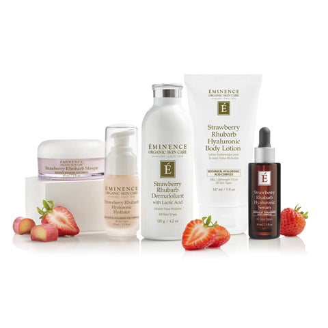 Eminence Organics Strawberry Rhubarb Hyaluronic Collection Bundle