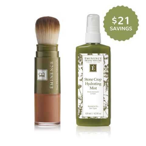 Eminence Organics Sun Defense Minerals Deep + Stone Crop Hydrating Mist Bundle