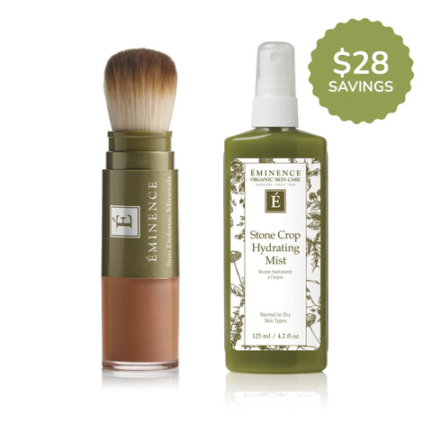 Eminence Organics Sun Defense Minerals Deep + Stone Crop Hydrating Mist Bundle
