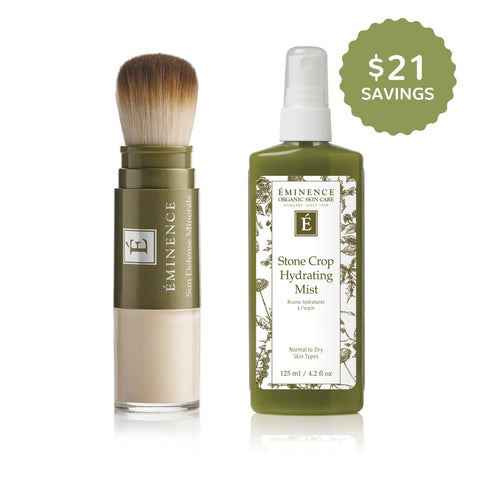 Eminence Organics Sun Defense Minerals Sheer + Stone Crop Hydrating Mist Bundle