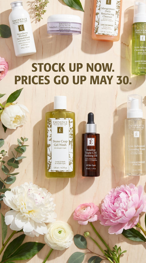 Augmentation des prix des produits Eminence Organics
