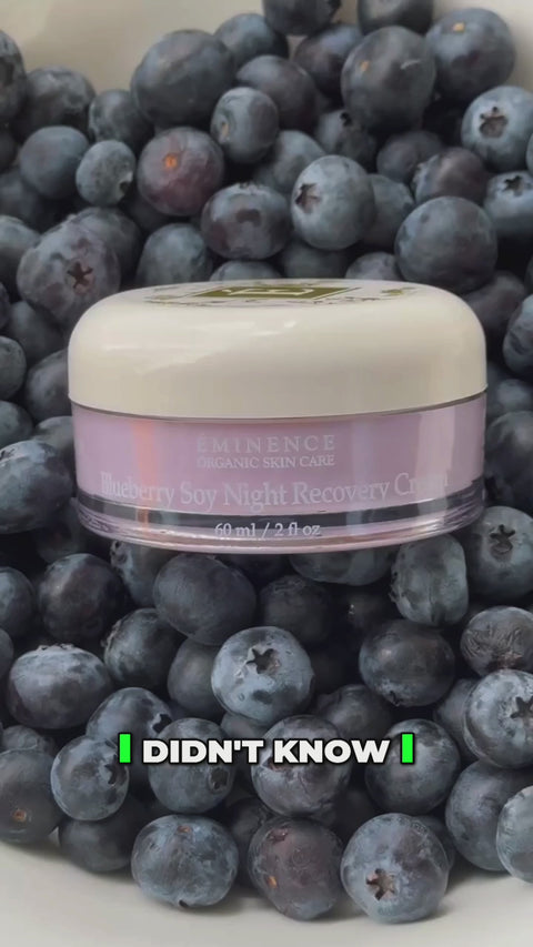 Crème de récupération de nuit au soja et aux bleuets Eminence Organics