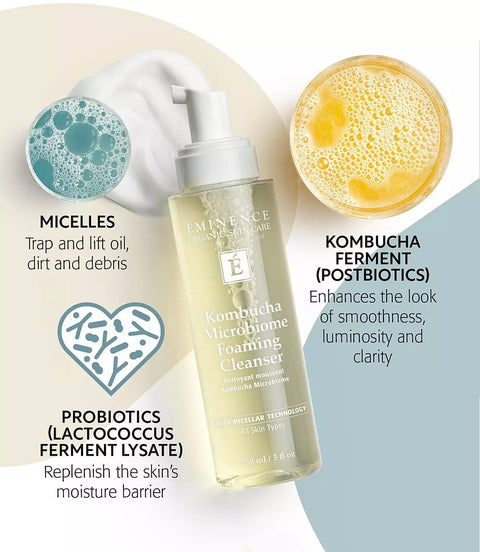 Eminence Organics Kombucha Microbiome Foaming Cleanser